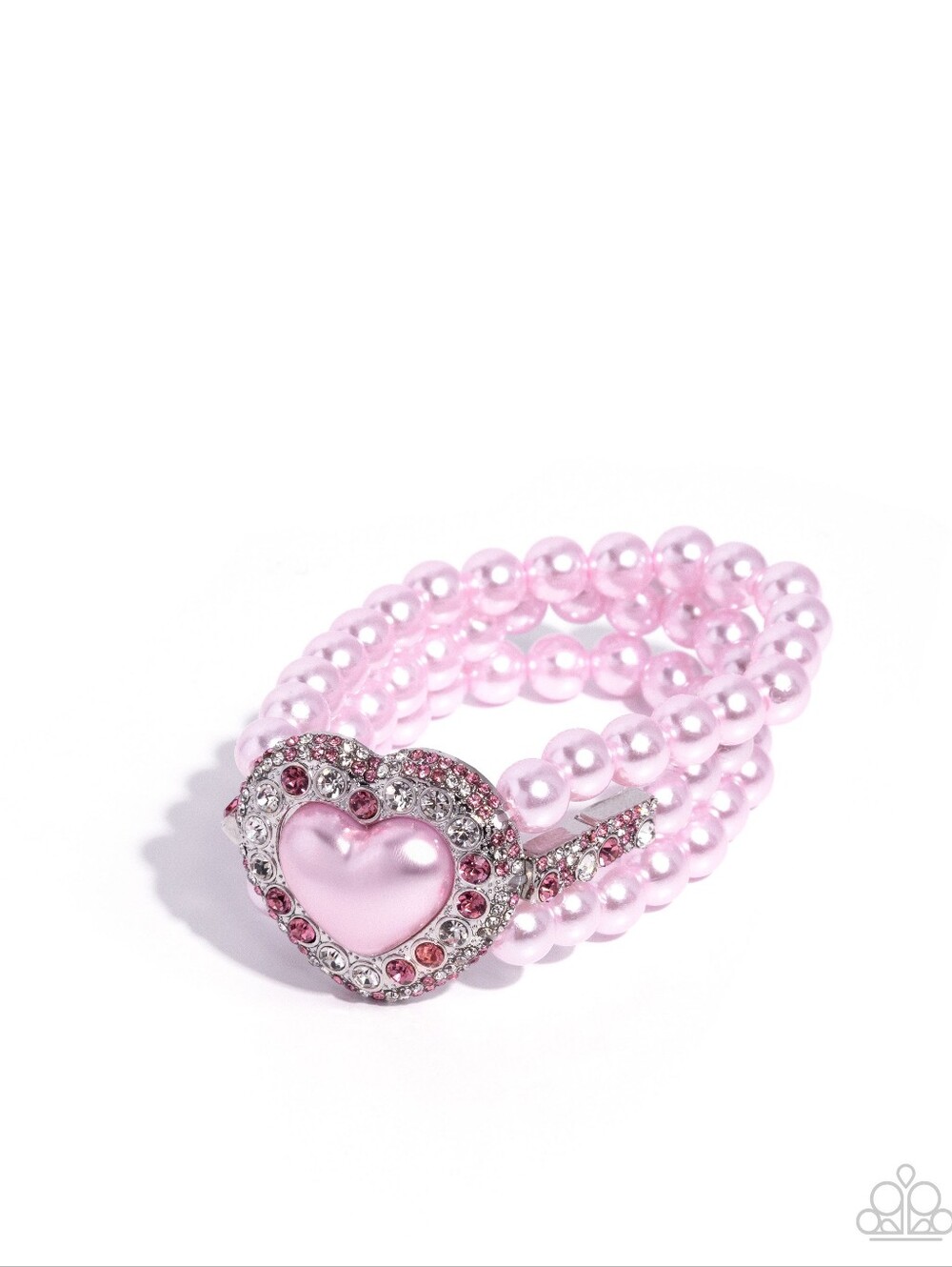 Paparazzi Lifelong Love Letter - Pink Heart Bracelet